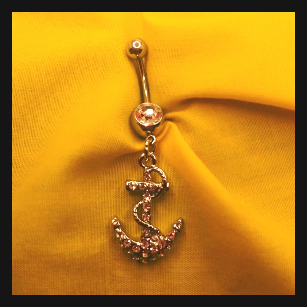Anchor Dangle Belly Ring